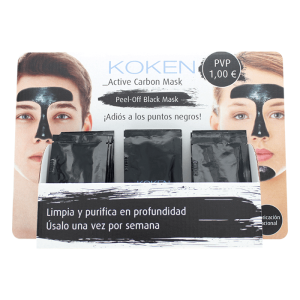 SOBRE DE MASCARILLA FACIAL CON CARBÓN ACTIVO MONODOSIS ACTIVE CARBON MASK KOKEN
